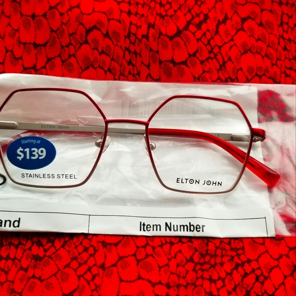 Elton John Glasses, New Red, Prescription Ready,